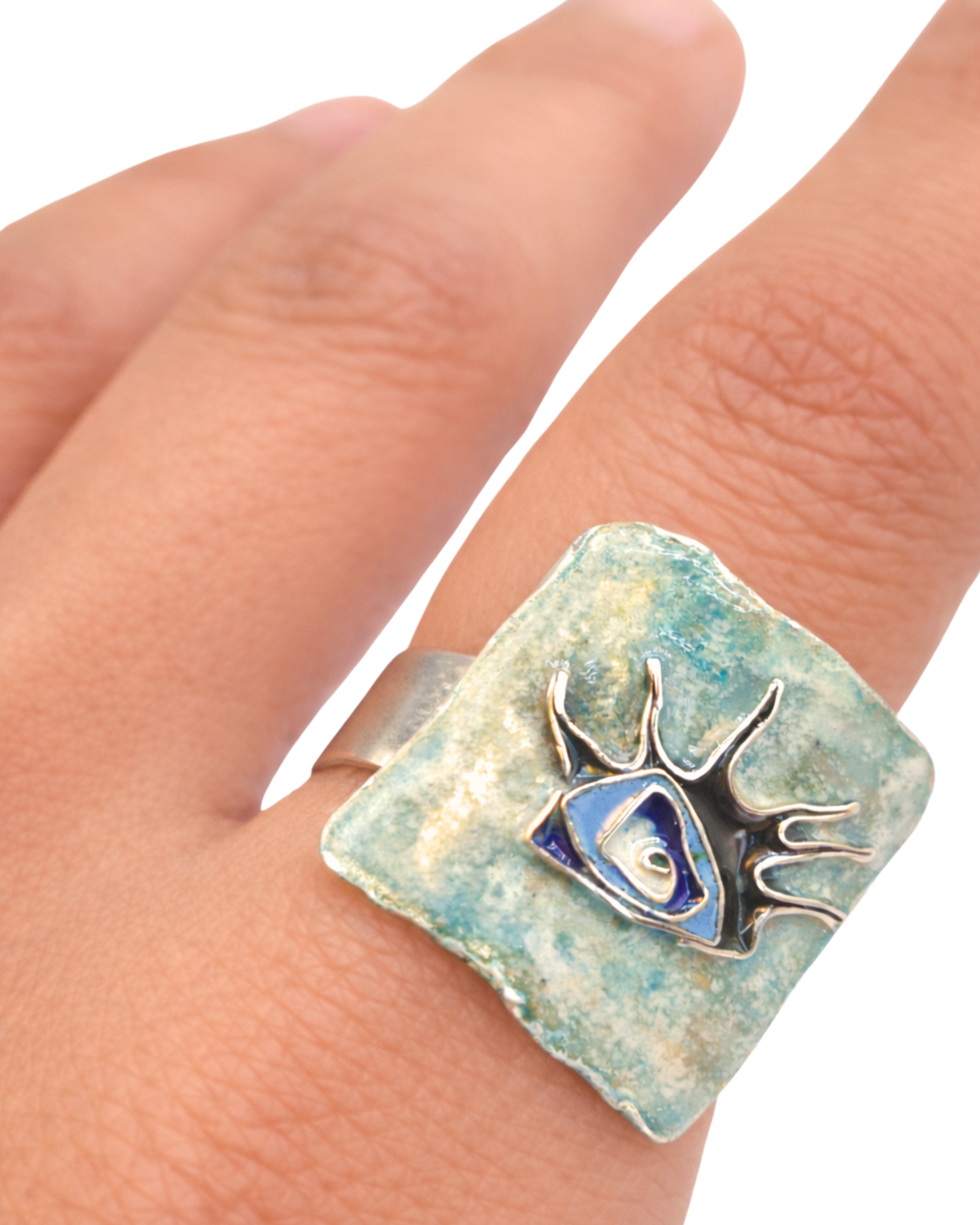 Naz Yüzük-Sıcak Mineli Gümüş