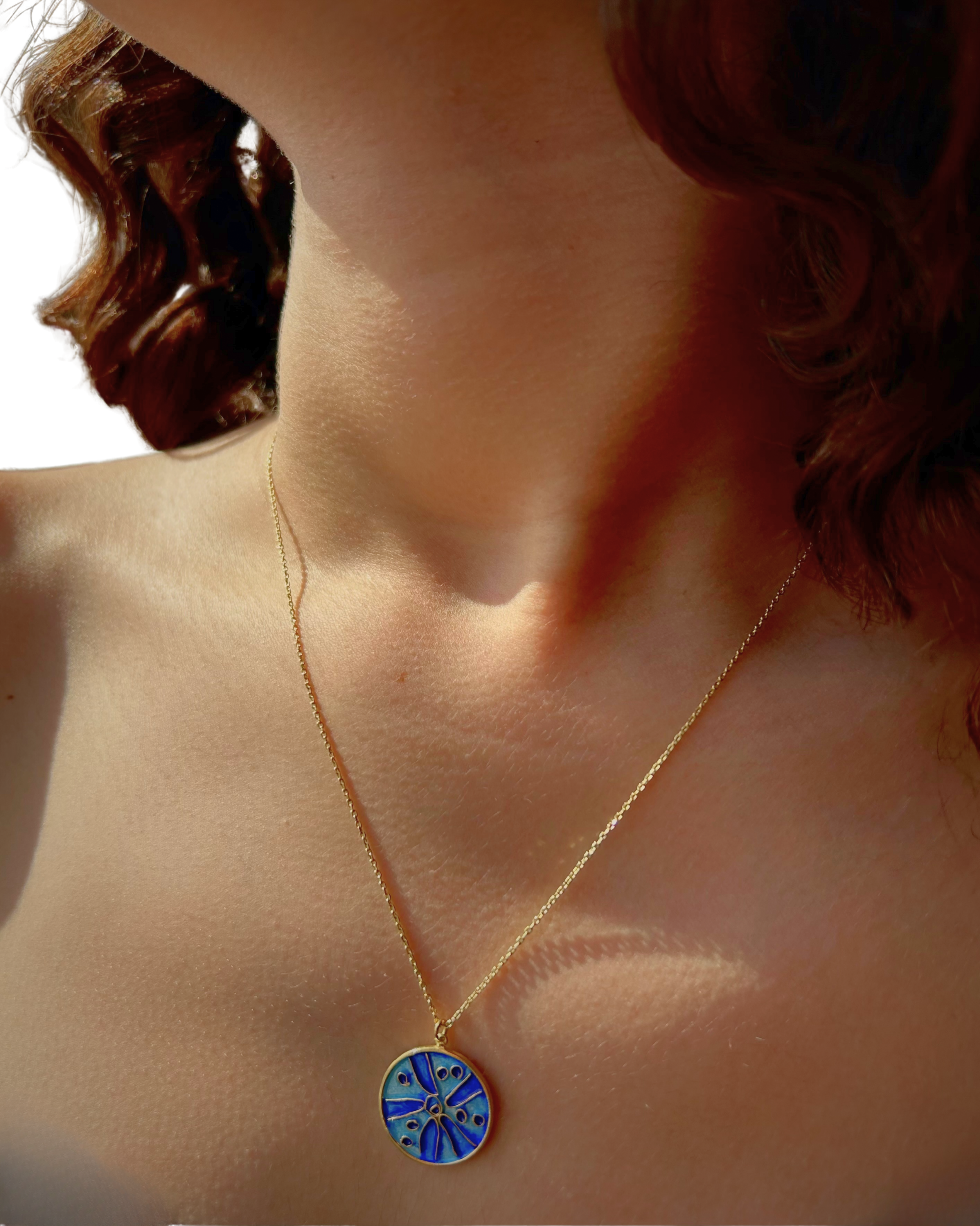 Deniz Kestaneli Kolye-Sıcak Mineli Gümüş Kolye