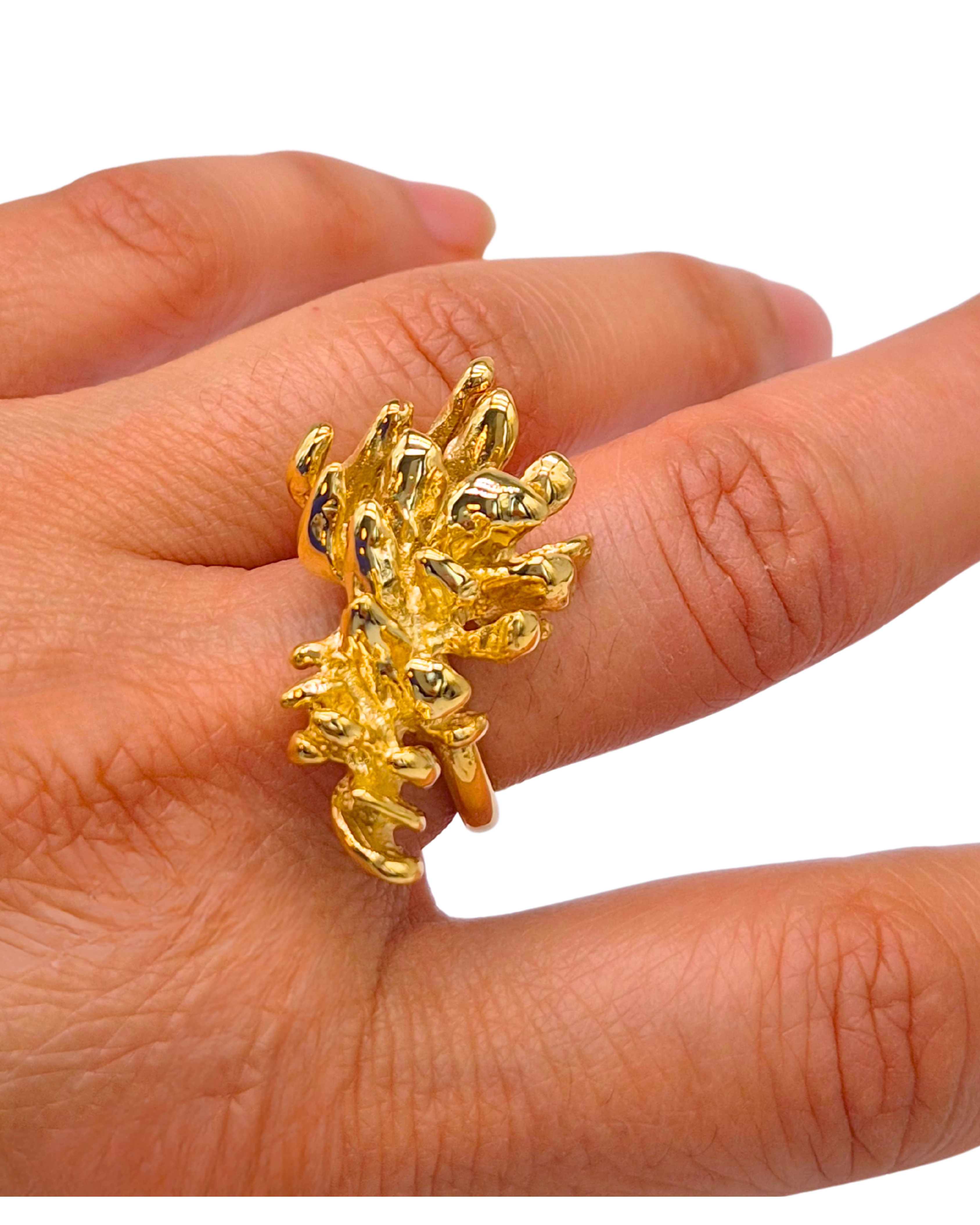 Kozalak Yüzük-El yapımı Gümüş/Pirinç Yüzük