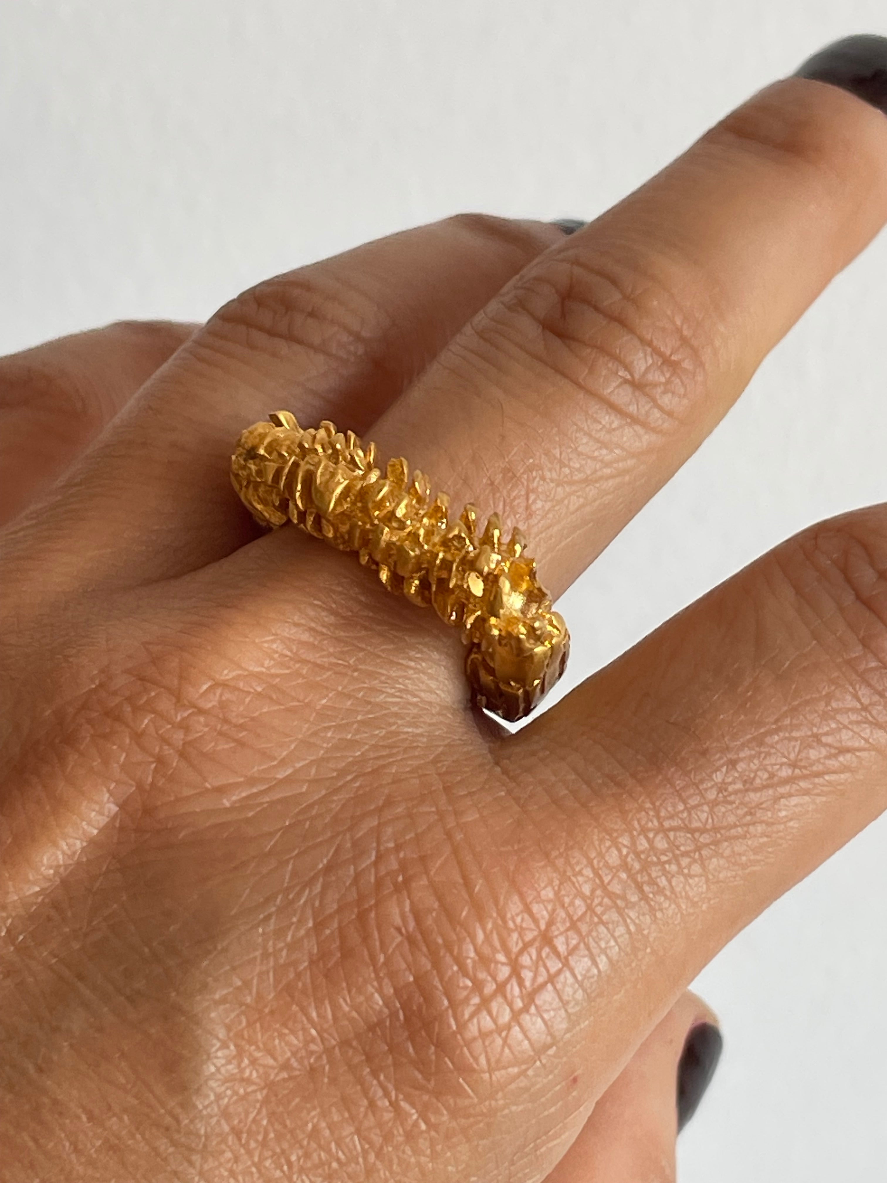 Deniz Minareli Yüzük -Pirinç Üzeri Altın Kaplama